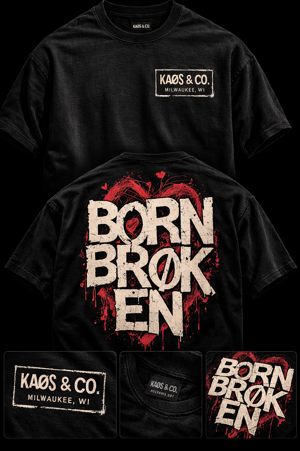 Born Broken Heavyweight Streetwear Tee
