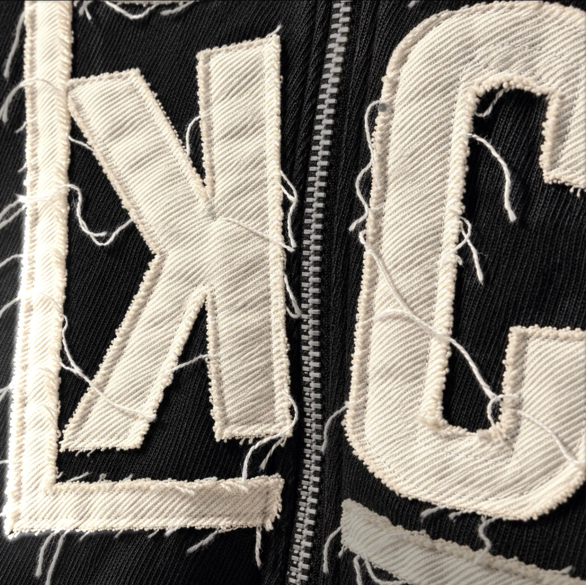 KAØS & Co. "KC" Appliqué Zip Hoodie
