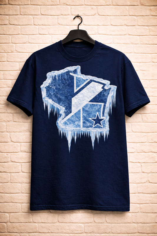 Wisconsin Frozen Heavyweight Streetwear Tee – Navy & Ice