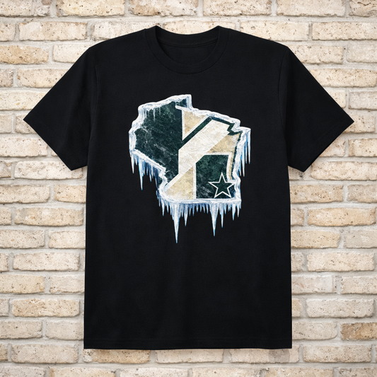 Wisconsin Frozen Heavyweight Streetwear Tee – Green & Cream