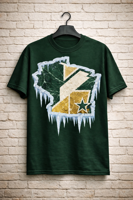 Wisconsin Frozen Heavyweight Streetwear Tee – Green & Gold