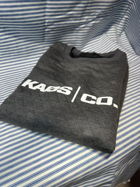 KAØS | CO. Puff Print Core Crewneck – Charcoal