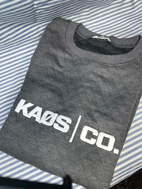 KAØS | CO. Puff Print Core Crewneck – Charcoal