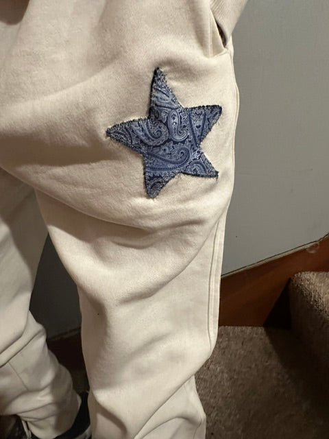 WHITE NOISE — Premium Paisley Star Set (Hoodie + Joggers)