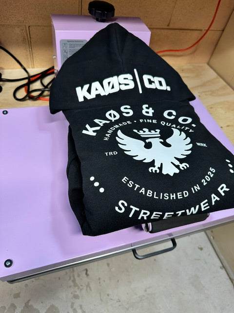KAØS & CO. Puff Print Hood Sweatshirt