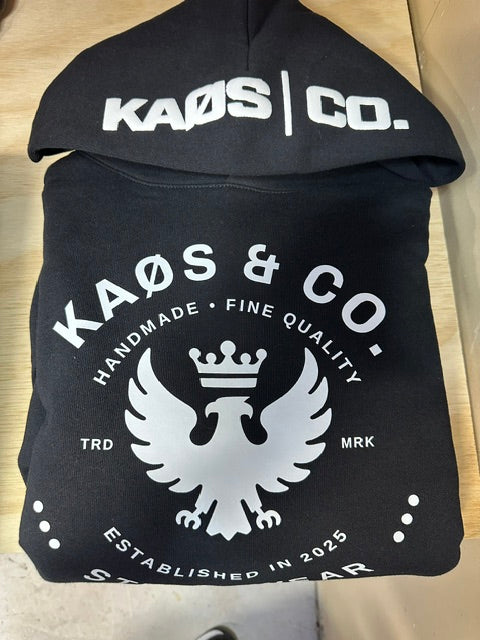 KAØS & CO. Puff Print Hood Sweatshirt